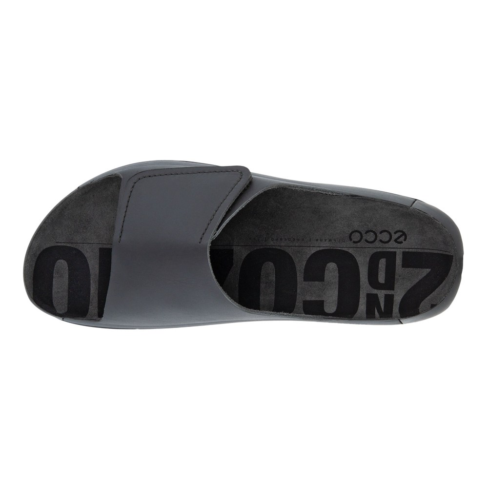 Sandalias Hombre - ECCO 2Nd Cozmo Slide - Grises Oscuro - UWN468930